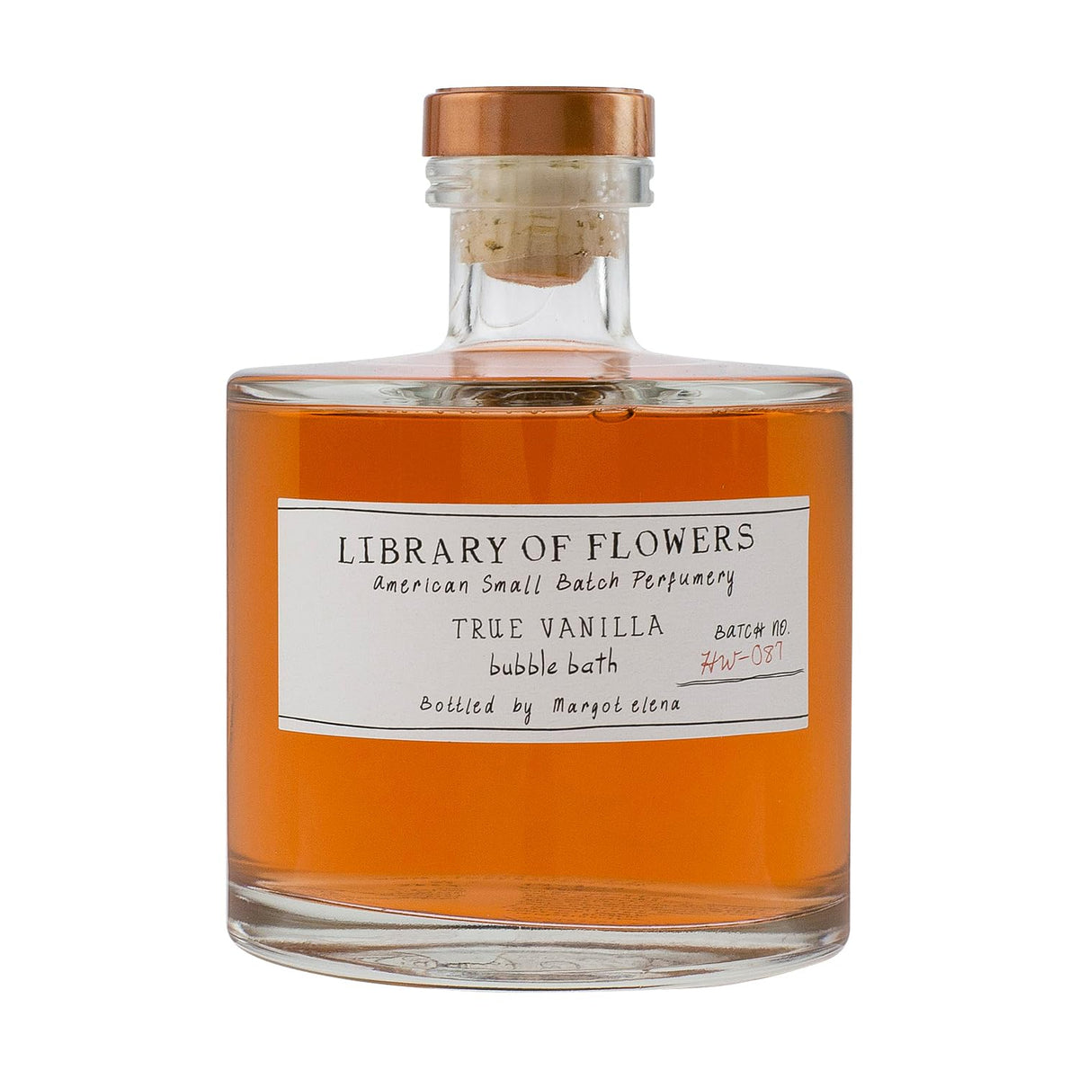 Library of Flowers bottle front packaging showing elegant label and size benefit