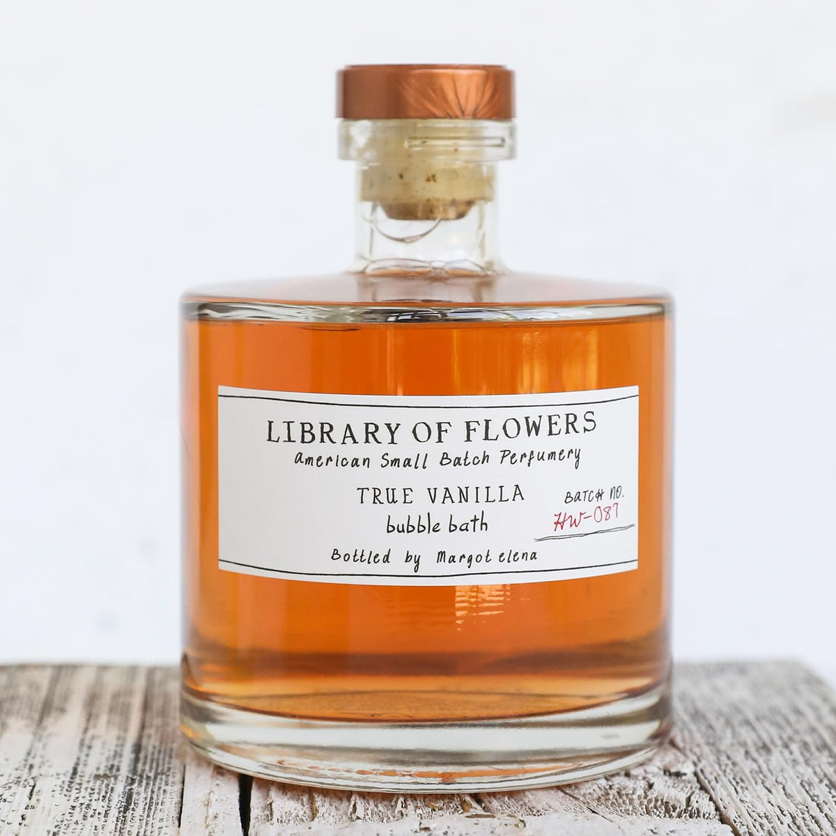 Library of Flowers pump close-up highlighting easy dispensing and control