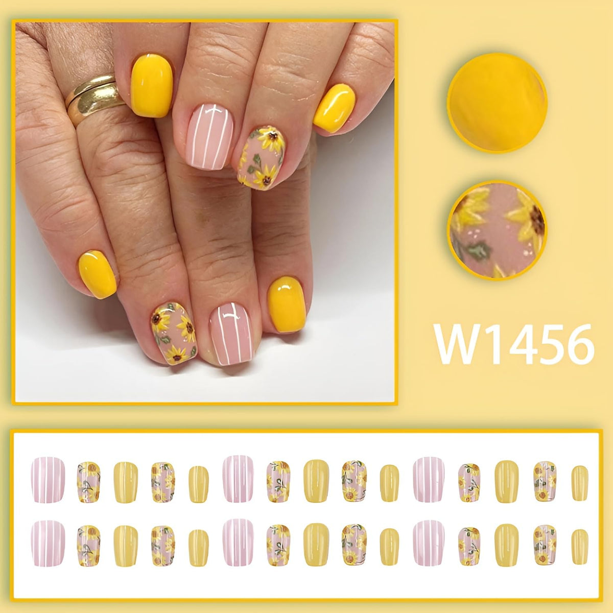 LIDUNANWU nail size comparison on hand, multiple sizes for perfect fit