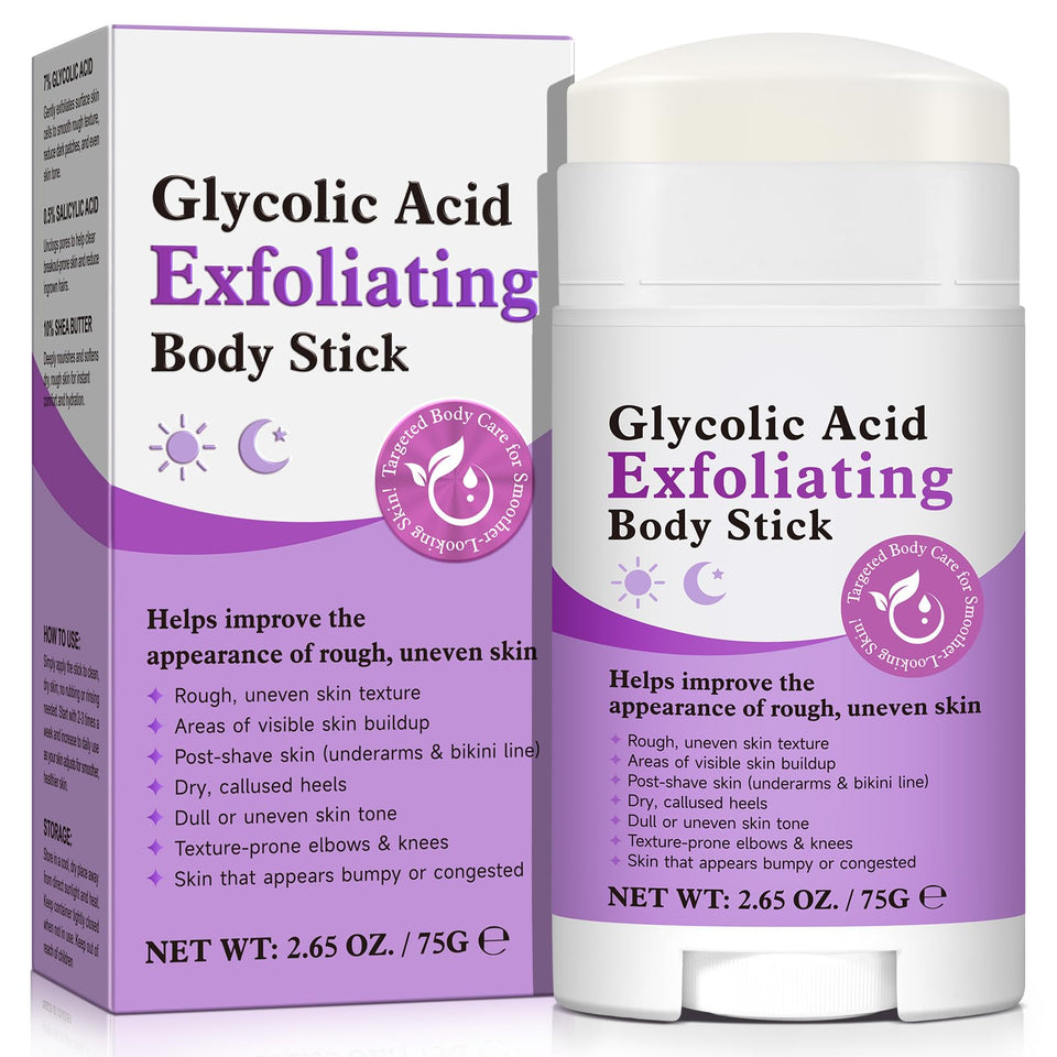 Liefiet exfoliating body stick front packaging showing compact design and benefits