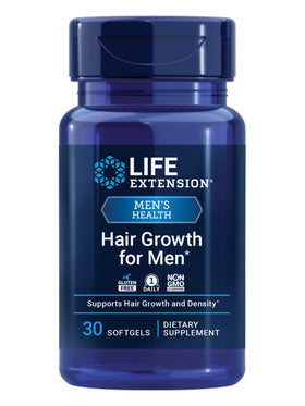Life Extension front packaging showing hair growth men benefits