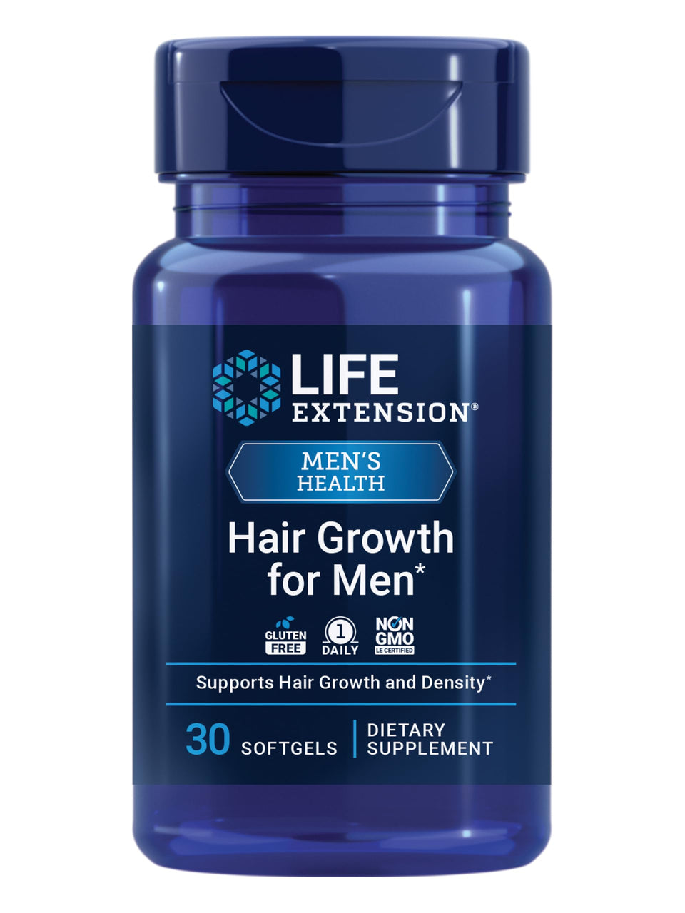 Life Extension front packaging showing hair growth men benefits