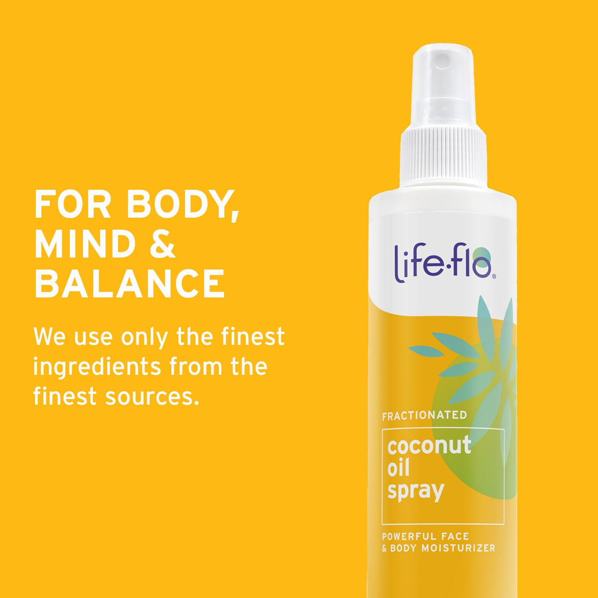 Life-Flo sprayed in hair showing frizz control and added shine