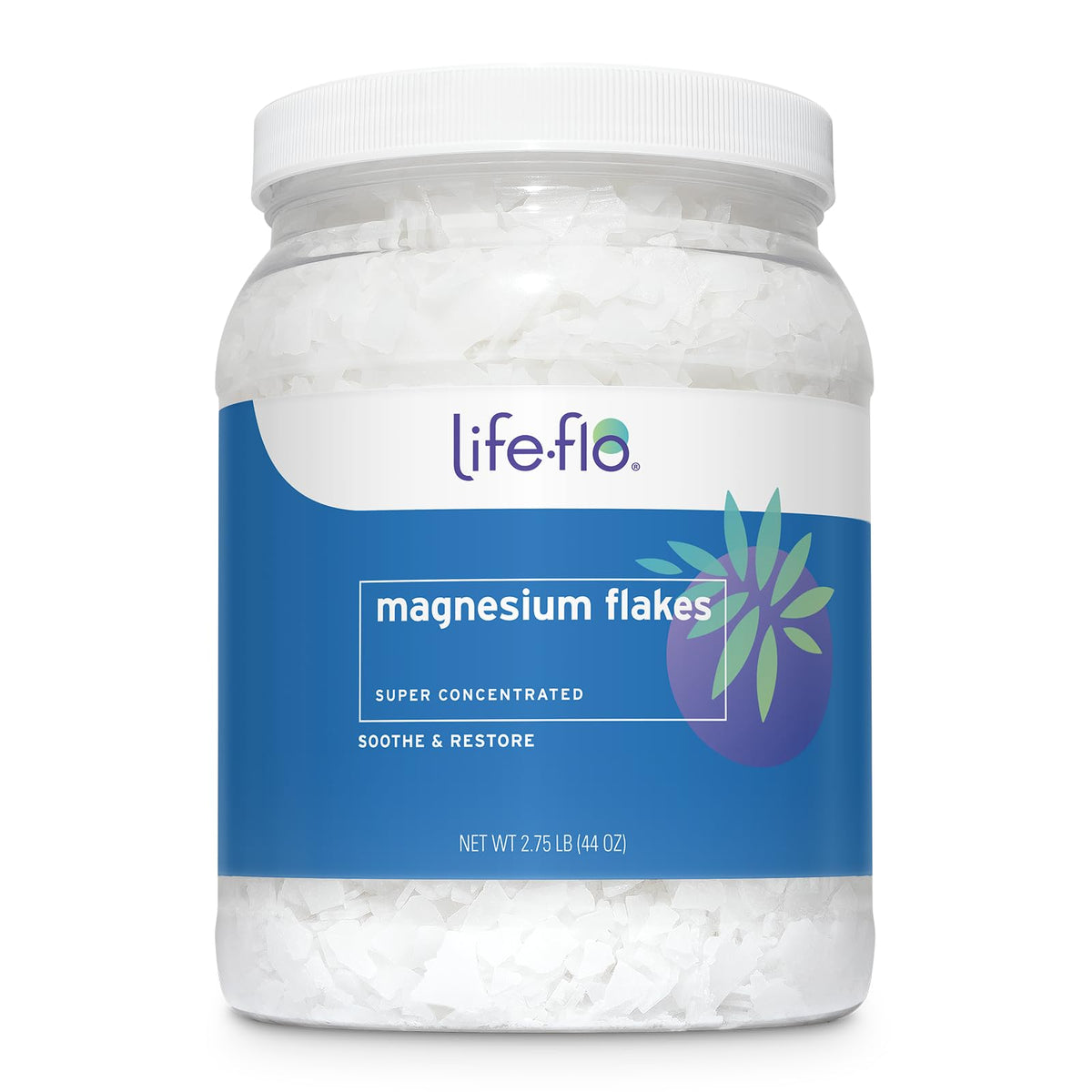 life-flo front label showing product name and 44 oz size, clear branding and benefit