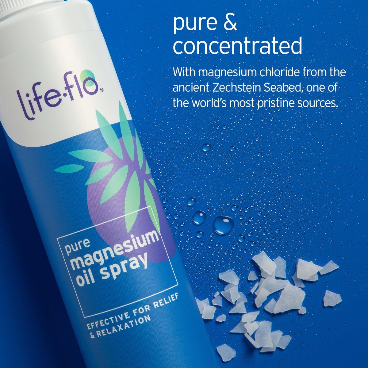 LIFE-FLO magnesium oil spray nozzle close-up illustrating precise targeted application benefit