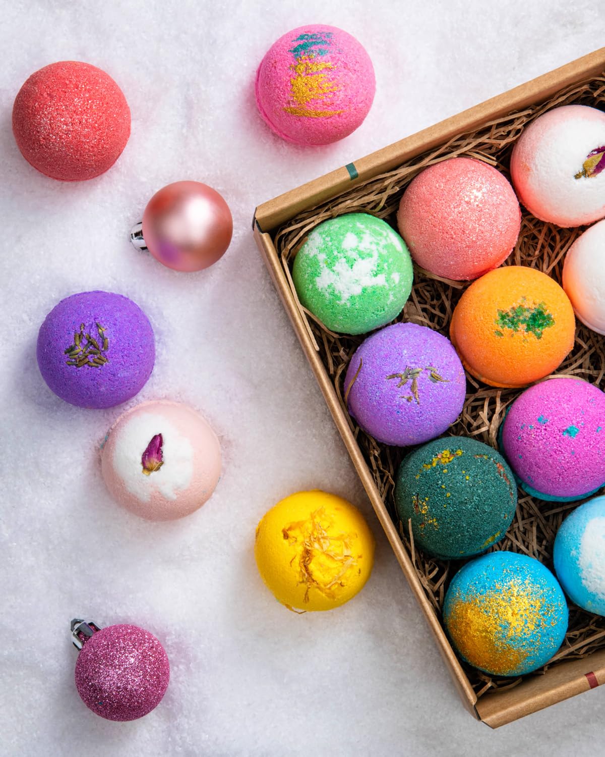 LifeAround2Angels individually wrapped bath bomb highlighting freshness and convenience