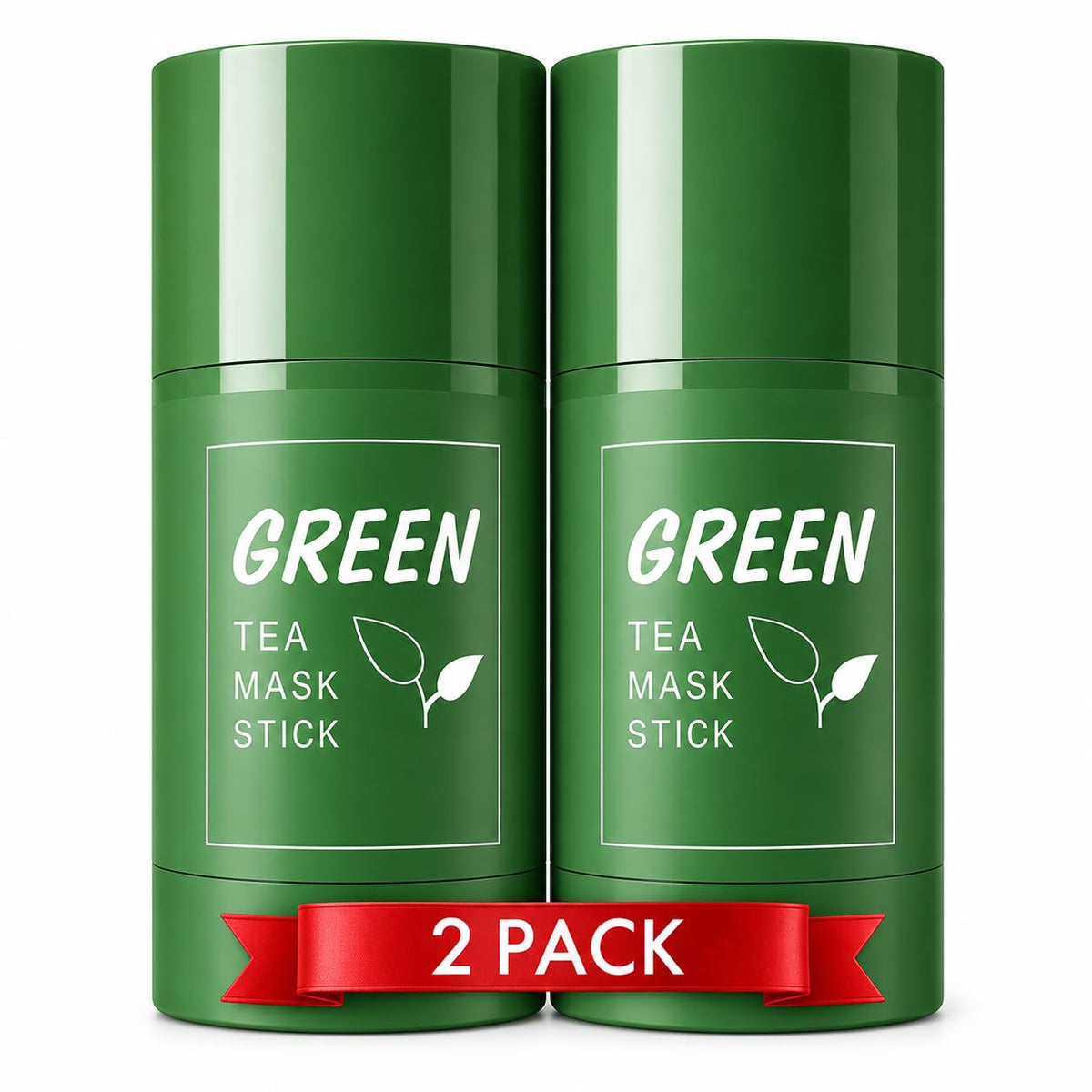 Liftouch front packaging showing two green tea mask sticks for easy travel