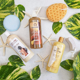 LightenUp in shower lifestyle scene showing refreshed hydrated skin