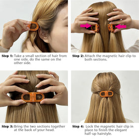 LIHELEI lifestyle image of clip used on-the-go for quick touch-ups
