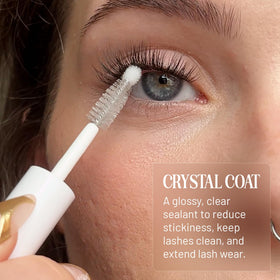Lilac St. brush applicator close-up for precise underlash application