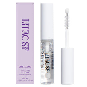 Lilac St. crystal coat front bottle showing label and compact size benefit