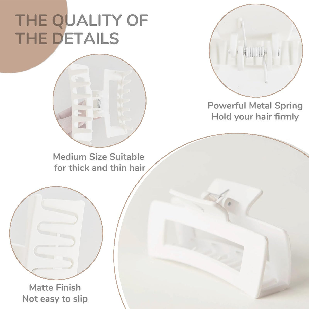 LILIEBE clip securing a half-up hairstyle for quick styling