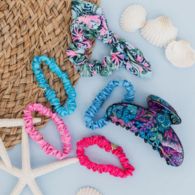 Lilly Pulitzer four assorted solid colors arranged for mixing and matching outfits