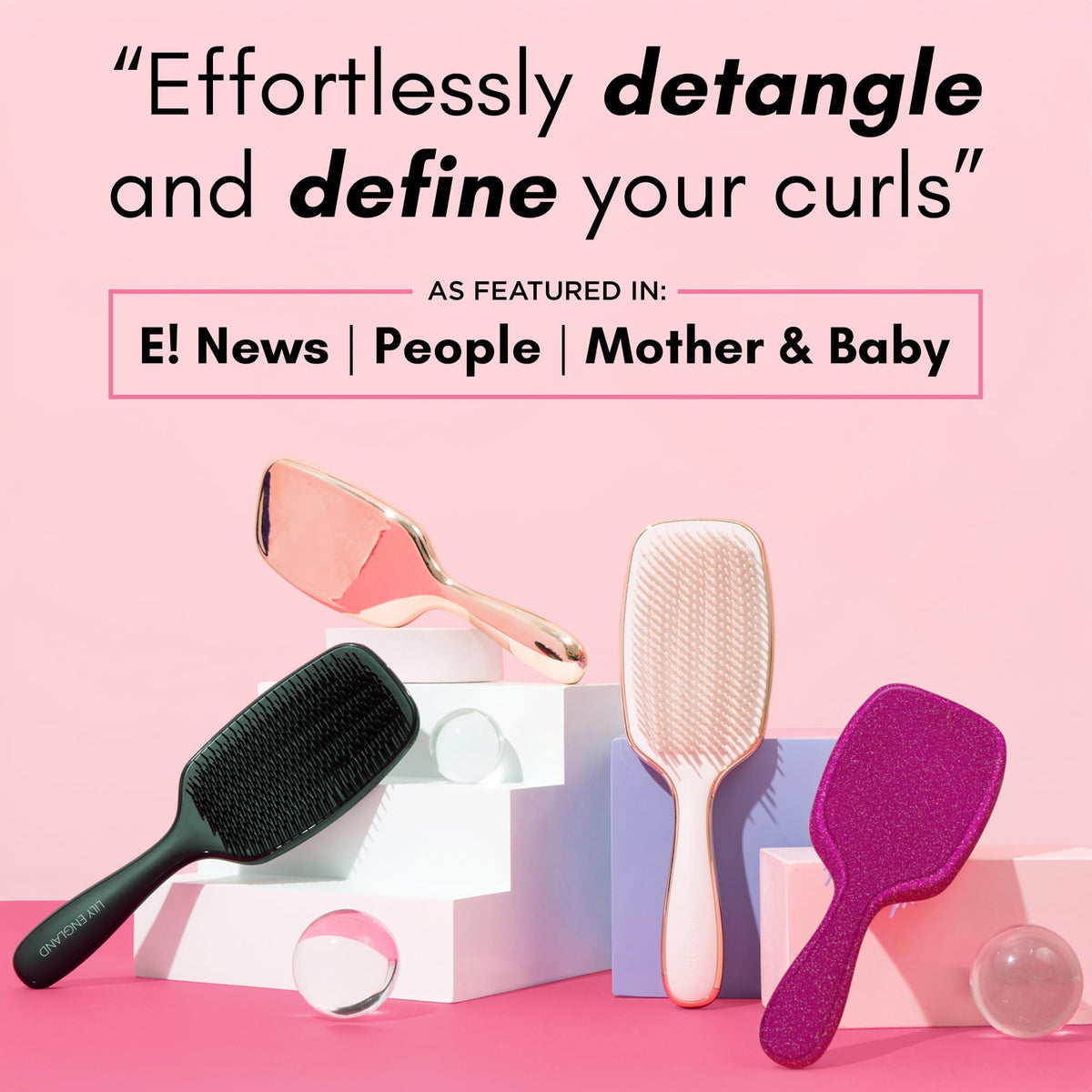 Lily England handle close-up highlighting non-slip grip for comfortable styling