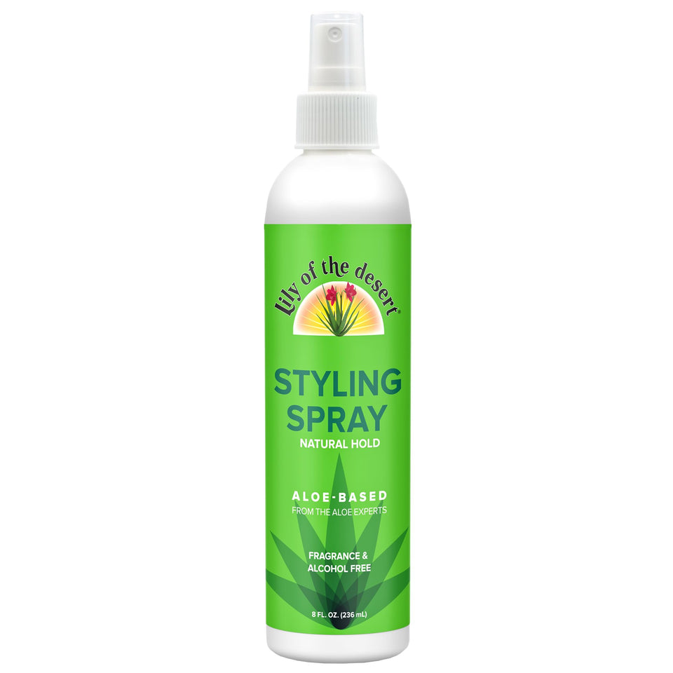 Lily Of The Desert front bottle showing unscented, alcohol-free benefit