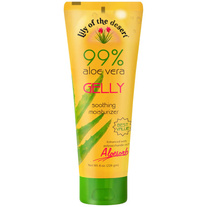 Lily Of The Desert front packaging showing 8 oz gel and benefits