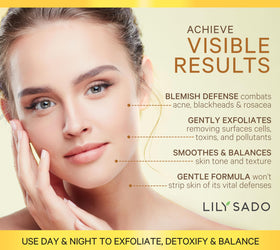 LILY SADO bottle label detail highlighting natural ingredients