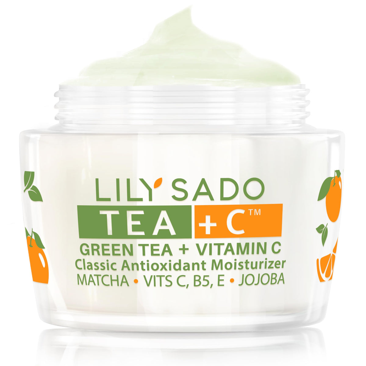 LILY SADO front packaging showing clean vegan moisturizer and benefits