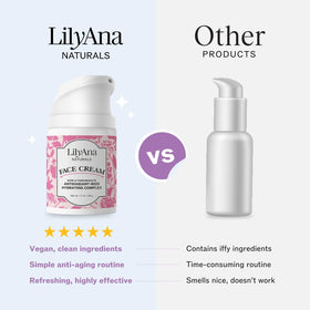 LilyAna Naturals being applied to hand demonstrating quick absorption benefit