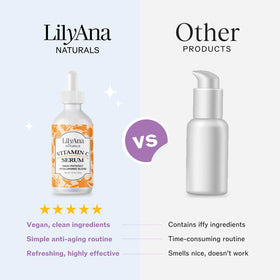 LilyAna Naturals bottle label close-up highlighting active ingredients