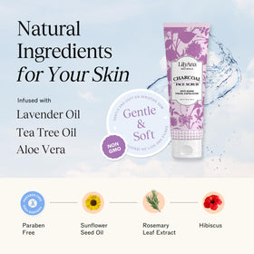 LilyAna Naturals cream swirl close-up highlighting charcoal particles for clarity