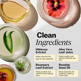 LilyAna Naturals rosehip and hibiscus ingredients highlighting brightening