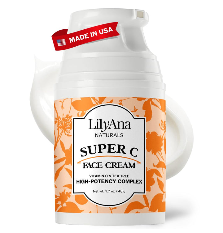 LilyAna Naturals jar front view showing clear label and benefits