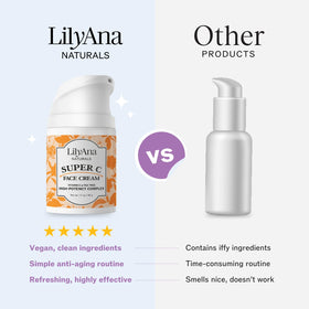 LilyAna Naturals open jar texture close-up showing creamy absorption benefit