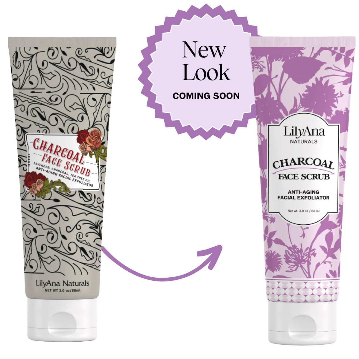 LilyAna Naturals packaging back label close-up highlighting ingredient transparency