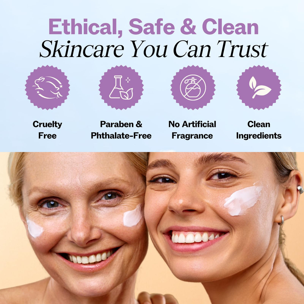 LilyAna Naturals packaging label detail showing clean, non-toxic ingredient claims