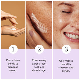 LilyAna Naturals applied to jawline and neck demonstrating firming benefit