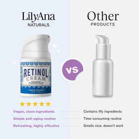 LilyAna Naturals ingredient close-up of hyaluronic acid and vitamin E for hydration