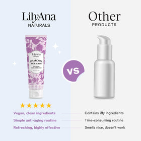 LilyAna Naturals scrub in hand demonstrating easy application and skin-smoothing