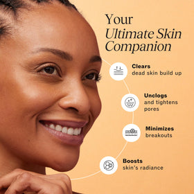 LilyAna Naturals scrub open cap showing texture and gentle exfoliation benefit