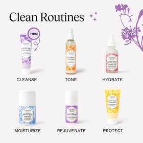LilyAna Naturals rinsing scrub under water showing wash-off clarity and residue-free feel