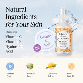 LilyAna Naturals lightweight serum texture absorbing into skin quickly