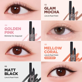 lilybyred eye application side profile illustrates clean, long-lasting liner look