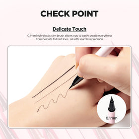 lilybyred brown liner stroke on skin showing pigmented, matte finish
