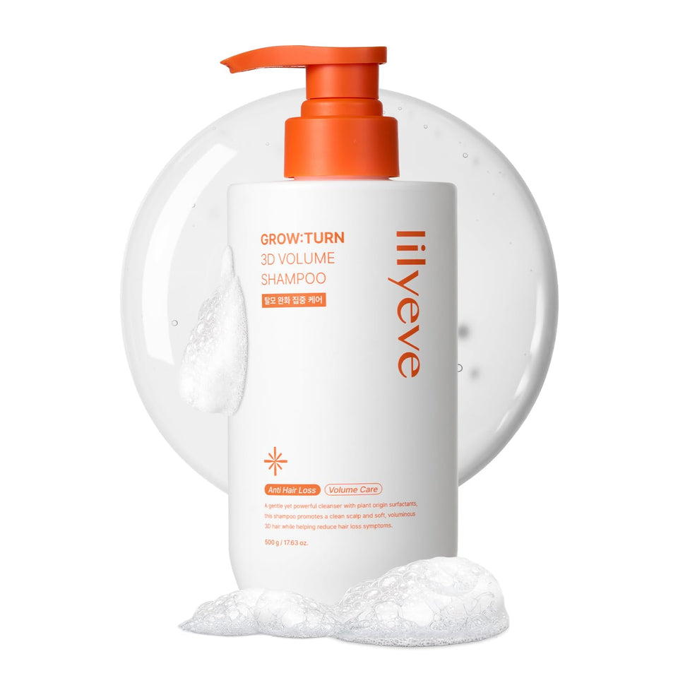 lilyeve front packaging showing volume shampoo for fuller hair