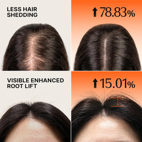 lilyeve shampoo being applied to the scalp with brush for effective cleansing