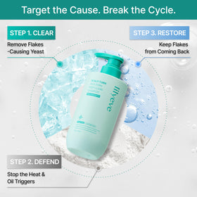 lilyeve SCALPTURN bottle in hand showing size and travel-friendly benefit