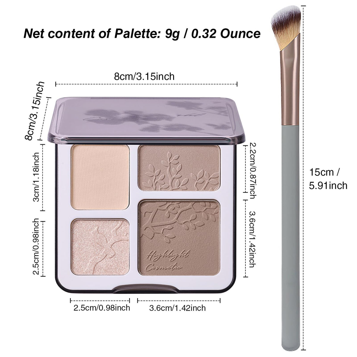 Lilyloria palette in use sculpting cheekbones to show defined yet natural finish