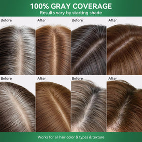 Limer before and after comparison demonstrating full gray coverage