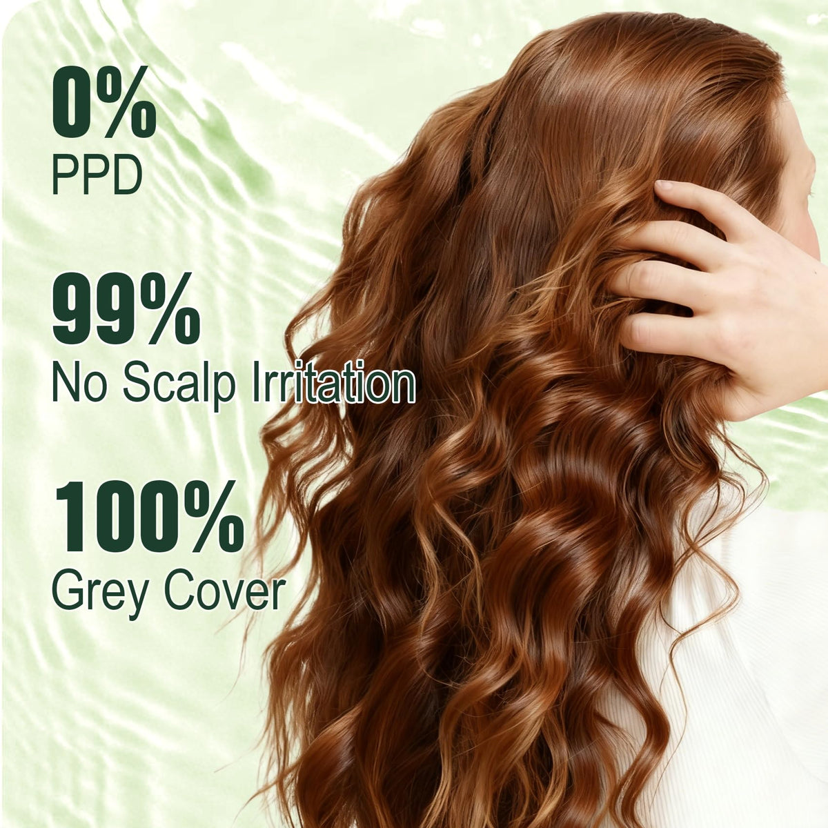 Limer shampoo foam on hair during application showcasing comfortable coloring experience