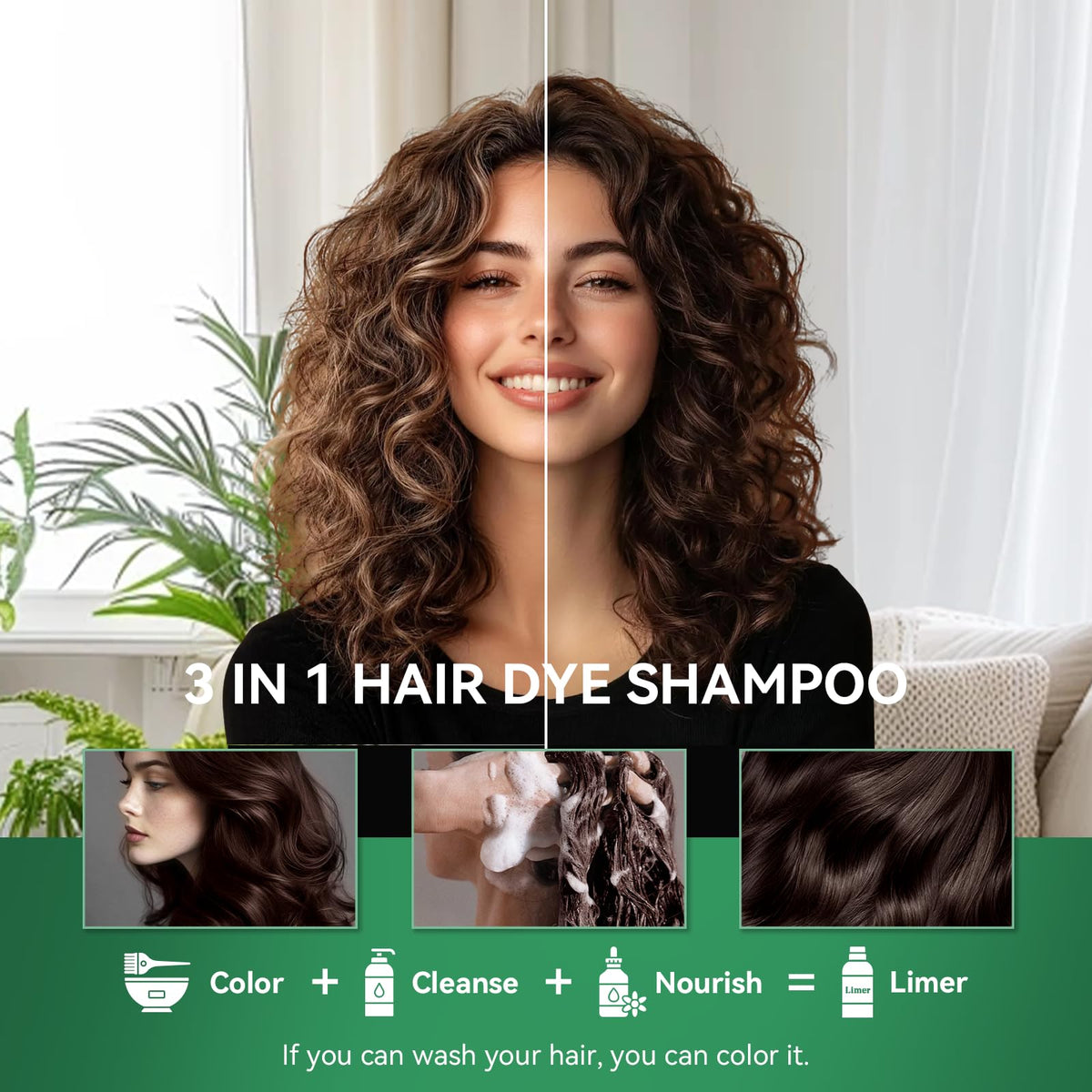 Limer shampoo foam closeup showing creamy texture and gentle lather for even color