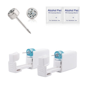 limerencia front packaging showing sealed disposable ear piercing kit, clear sterile protection