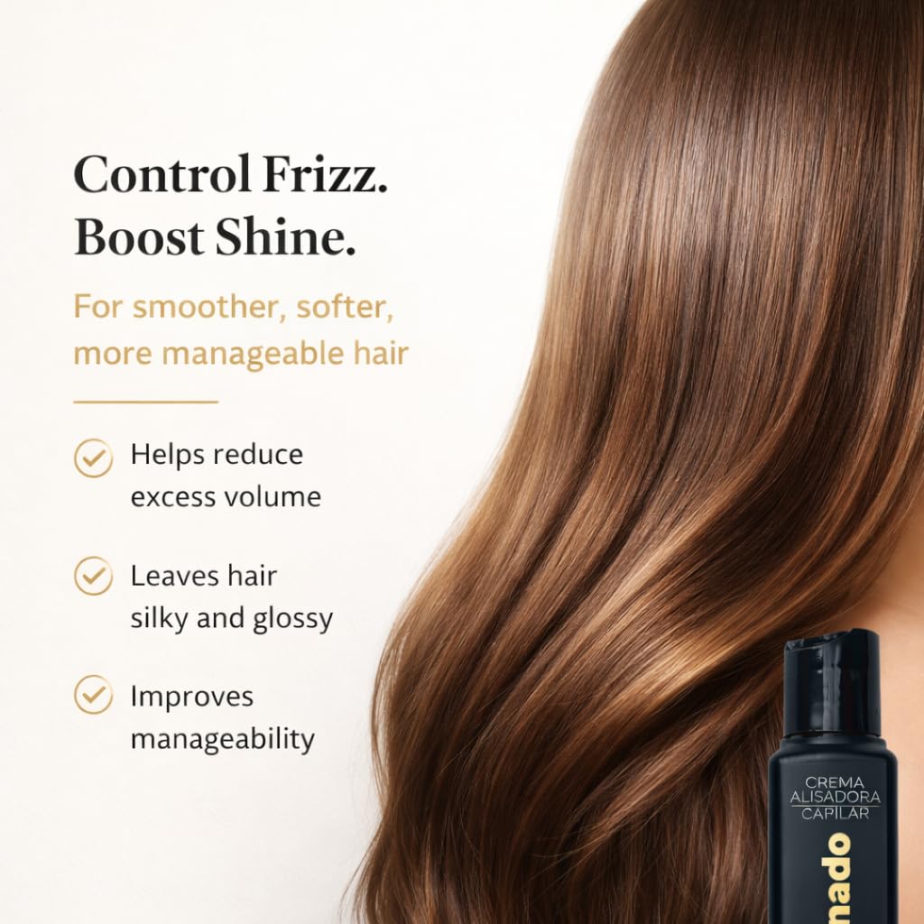 Lina Zapata before and after hair showing reduced frizz and shine