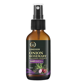 LINEDSON front bottle shows blend of rosemary onion black seed and benefits