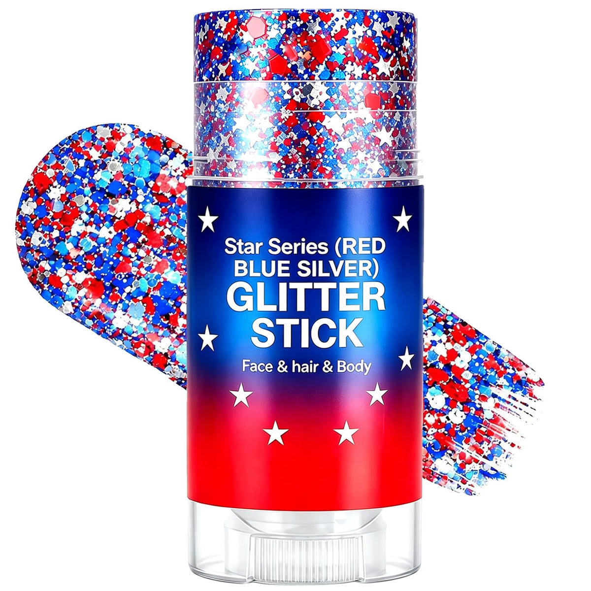 Lingyun front packaging showing patriotic glitter stick for instant holiday shimmer
