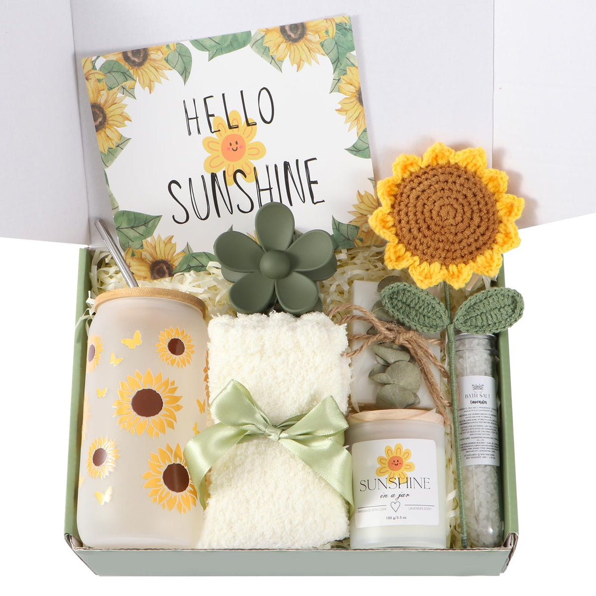 linsuiyyds boxed sunflower gift set presented neatly, perfect cheerful present